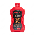 Aceite sintético 15W50 MTX en envase con etiqueta y tapa, ideal para motores de alto rendimiento.