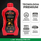 Aceite MTX 20W-50 Full Sintético — tecnología premium API SN, JASO MA2